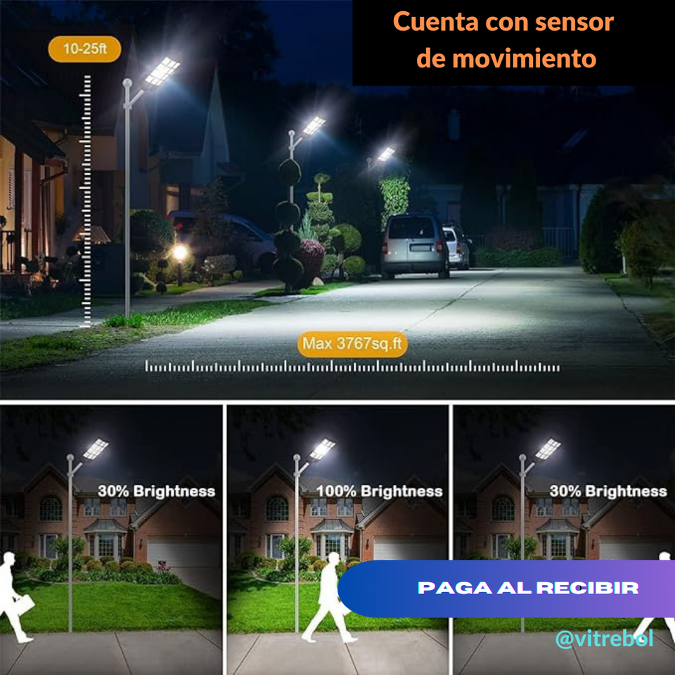 1200 watts LAMPARA LED SOLAR -Imponente y de alta calidad.