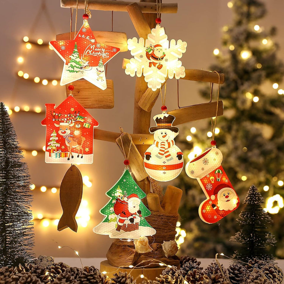 Árbol de Navidad Artificial de Pino + 6 Luces LED de Regalo – Transformación Mágica para Tu Hogar