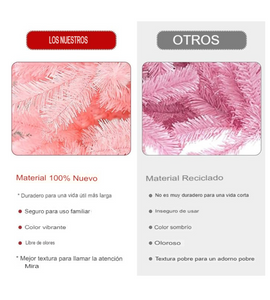 Árbol de Navidad Artificial de Pino + 6 Luces LED de Regalo – Transformación Mágica para Tu Hogar