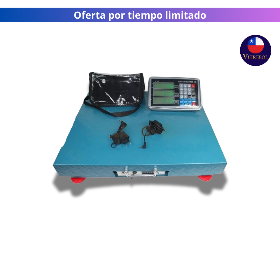 Báscula Industrial Inalámbrica 500kg – Precisión y Resistencia en un Solo Equipo ⚖️🔋