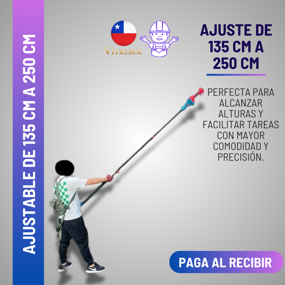 Barra Telescópica de Extensión: Ajustable de 135 cm a 250 cm para Llegar Más Alto