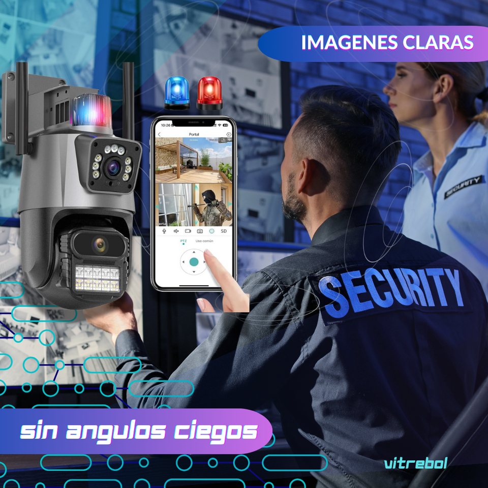 Cámara de Seguridad Avanzada Visionaria 360 Observa cada rincón de tu hogar