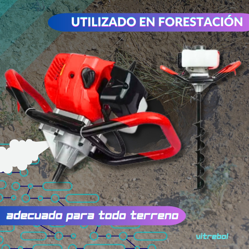 Barreno Ahoyador trae 3 Brocas - TIPO DE MOTOR 2 TIEMPOS