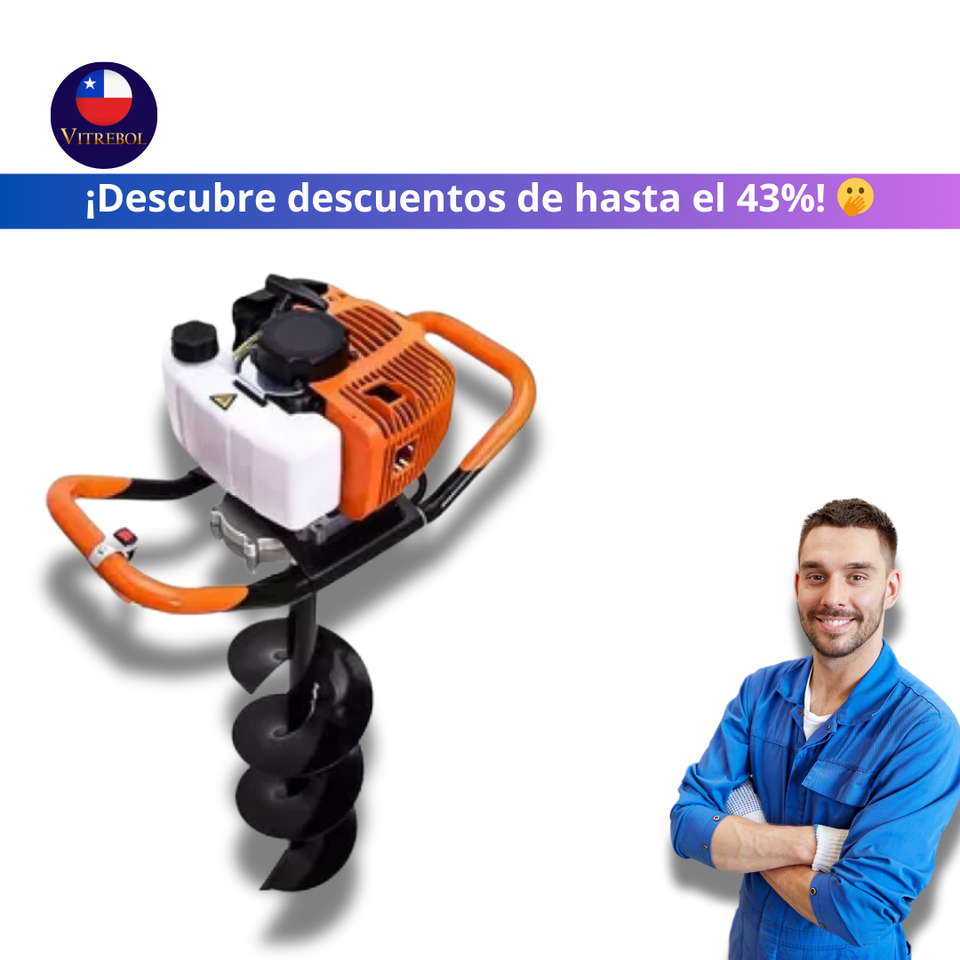 Barreno Ahoyador trae 3 Brocas - TIPO DE MOTOR 2 TIEMPOS