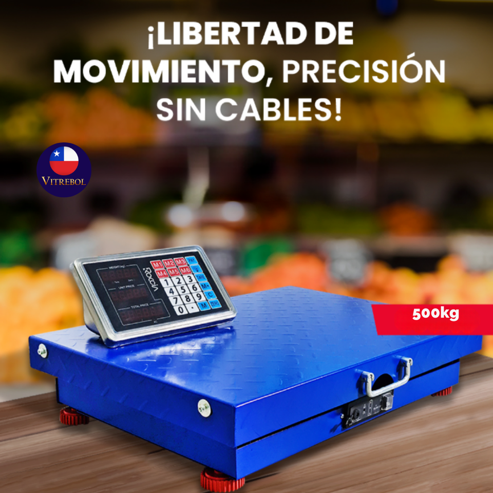 Báscula Industrial Inalámbrica 500kg – Precisión y Resistencia en un Solo Equipo ⚖️🔋