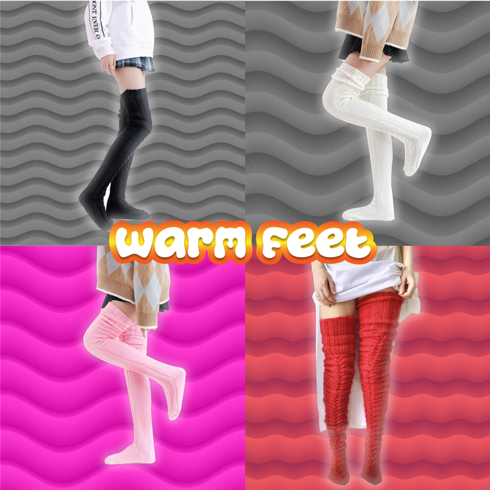 Calcetines térmicos y extra largos 100% puro algodón - warm feet™