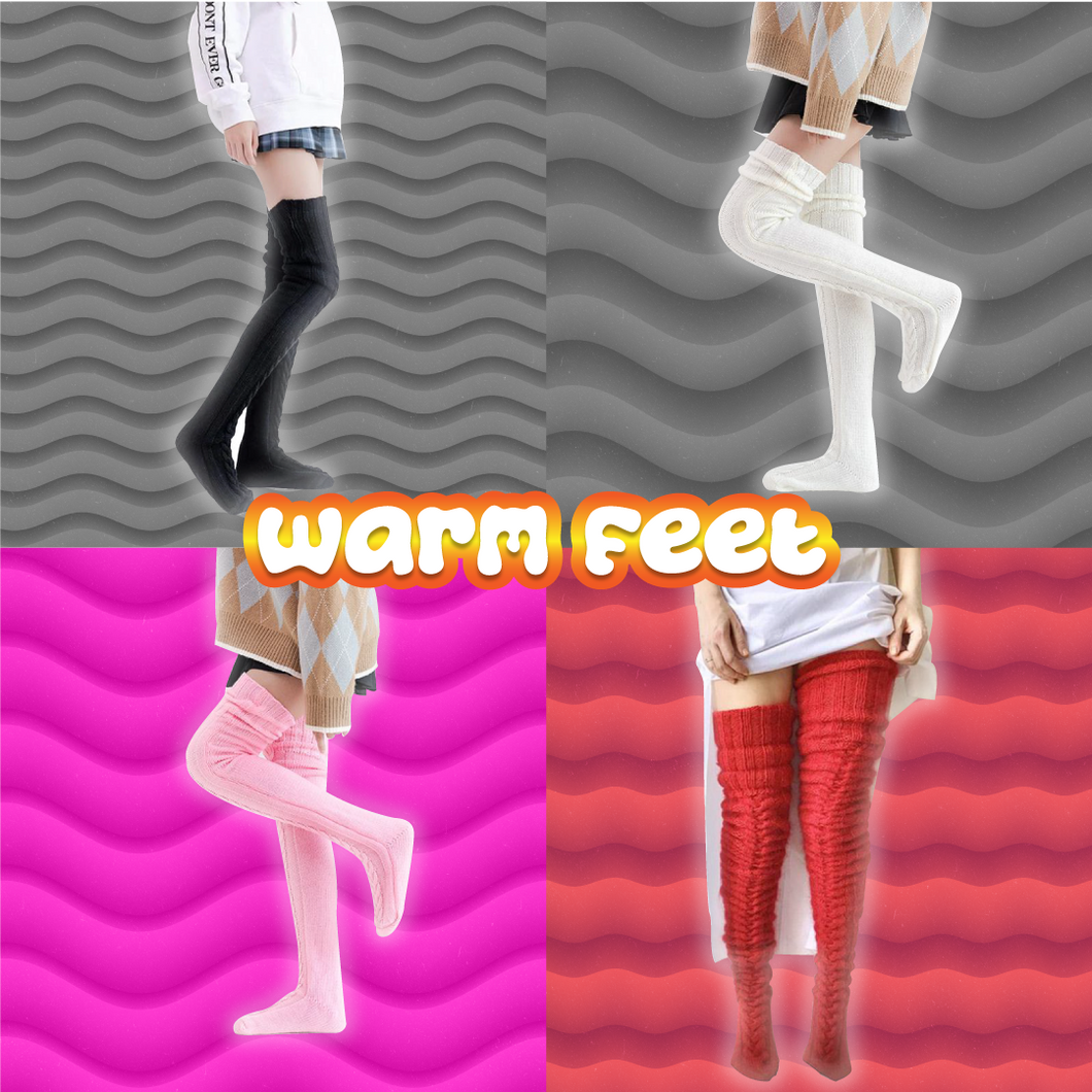 Calcetines térmicos y extra largos 100% puro algodón - warm feet™