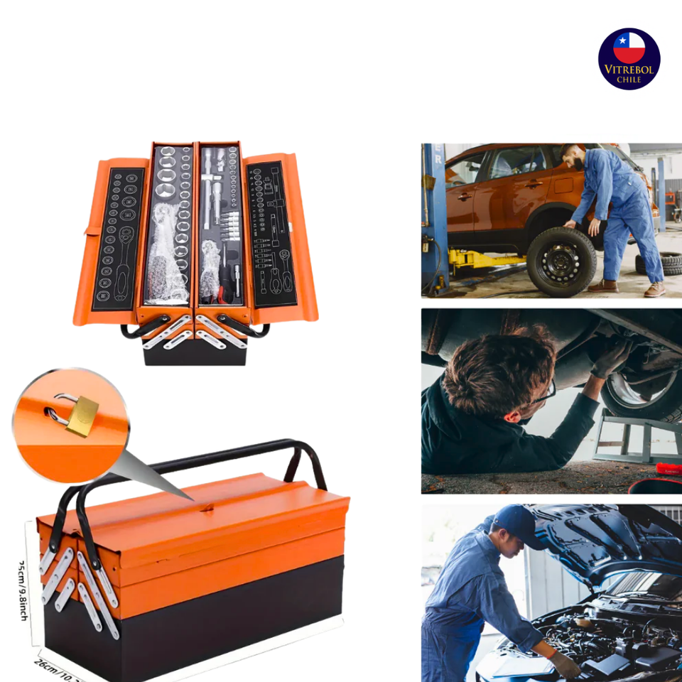 Caja de Herramientas de 85 Piezas - hechas con Metal Cromo Vanadio