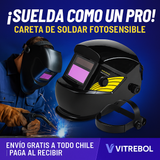 Careta de Soldar Fotosensible con Cinta Acolchada – Protección Profesional y Comodidad Garantizada