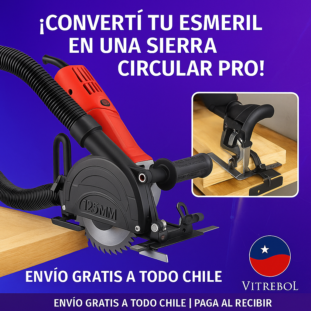Adaptador Sierra Circular para Esmeril 4 1/2” – ¡Convierte tu esmeril en una bestia de corte!