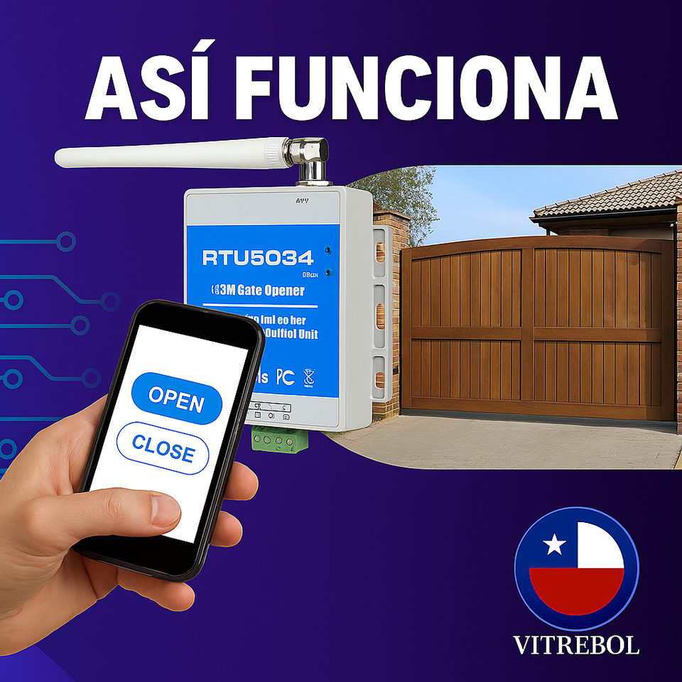 Abre Portón RTU5034 GSM 2G - Interruptor de Acceso Remoto Inteligente
