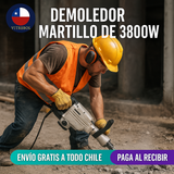 Cango Martillo Demoledor Eléctrico 3800 watts Tasbel
