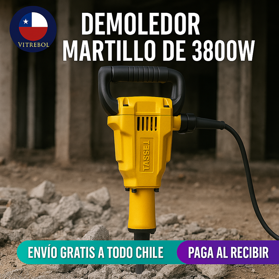 Cango Martillo Demoledor Eléctrico 3800 watts Tasbel