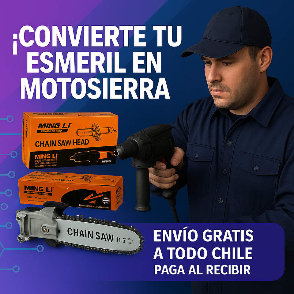 Adaptador de Motosierra con Espada para Esmeril Angular de 4½”