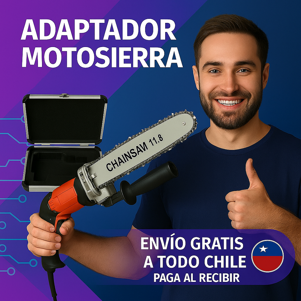 Adaptador de Motosierra con Espada para Esmeril Angular de 4½”