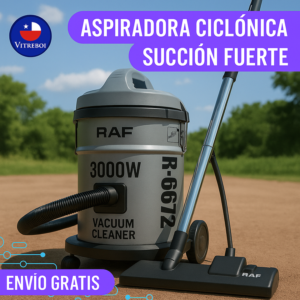 Aspiradora Ciclónica RAF R-6672 3000W - Succión Fuerte
