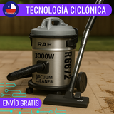 Aspiradora Ciclónica RAF R-6672 3000W - Succión Fuerte
