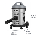 Aspiradora Ciclónica RAF R-6672 3000W - Succión Fuerte