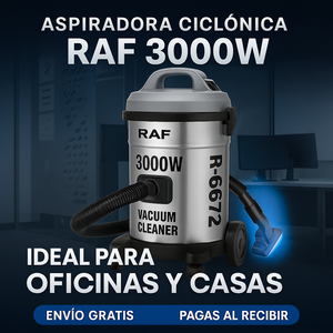 Aspiradora Ciclónica RAF R-6672 3000W - Succión Fuerte