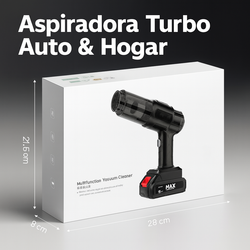 Aspiradora  Turbo - Inalámbrica para auto y hogar