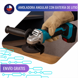 Amoladora Angular con Batería de Litio Eléctrica Recargable Sin Escobillas