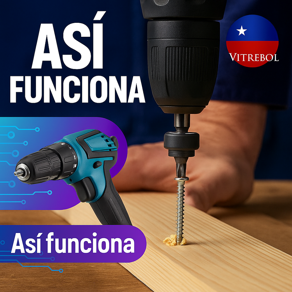 "Taladro Inalámbrico con 2 Baterías de 96 v - Incluye set de accesorios