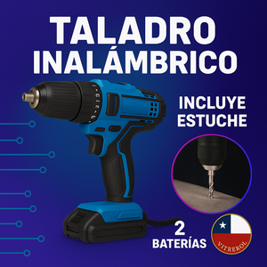 "Taladro Inalámbrico con 2 Baterías de 96 v - Incluye set de accesorios