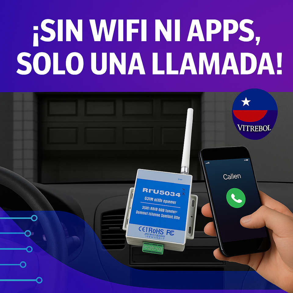 Abre Portón RTU5034 GSM 2G - Interruptor de Acceso Remoto Inteligente