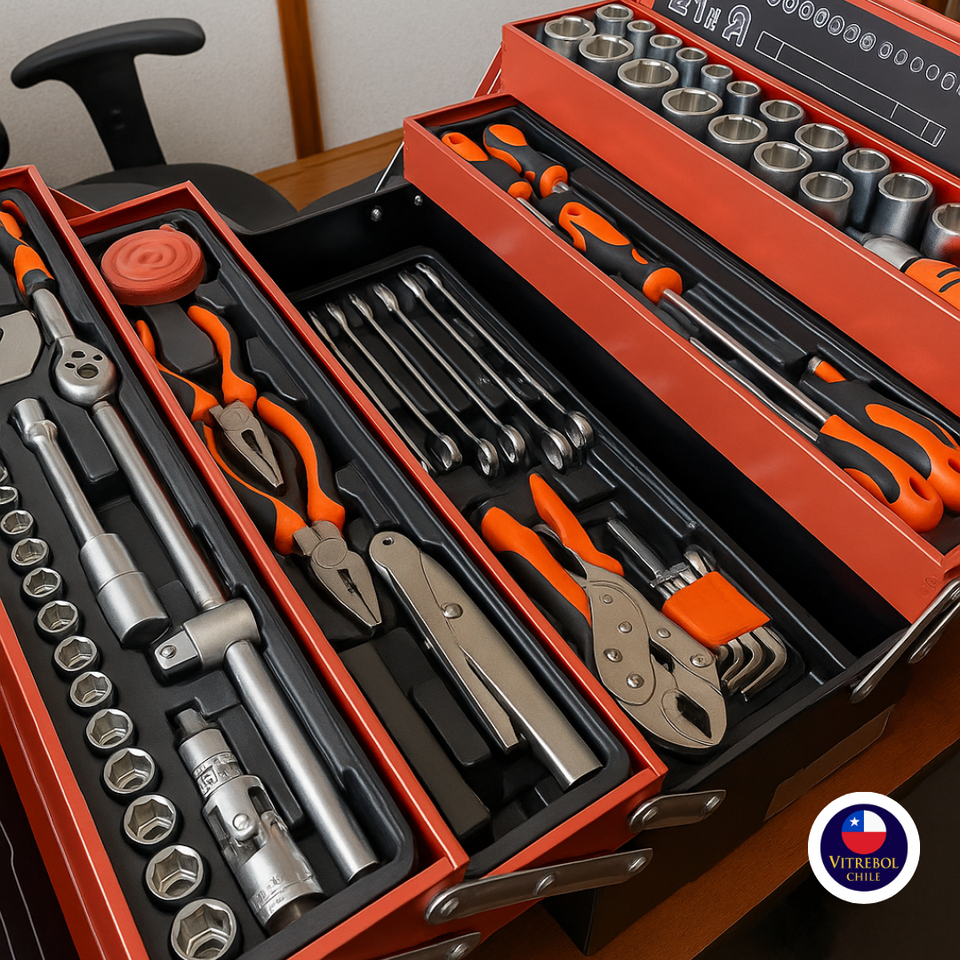 Caja de Herramientas de 85 Piezas - hechas con Metal Cromo Vanadio