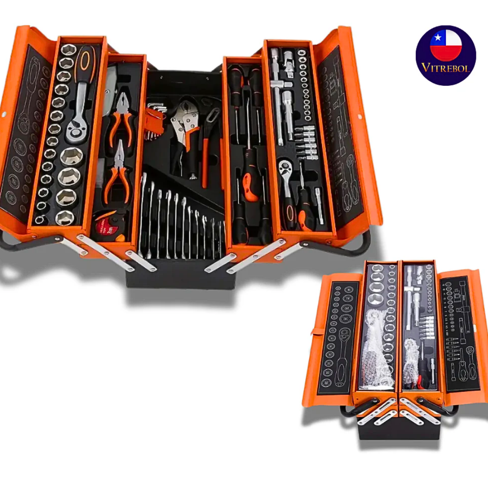 Caja de Herramientas de 85 Piezas - hechas con Metal Cromo Vanadio