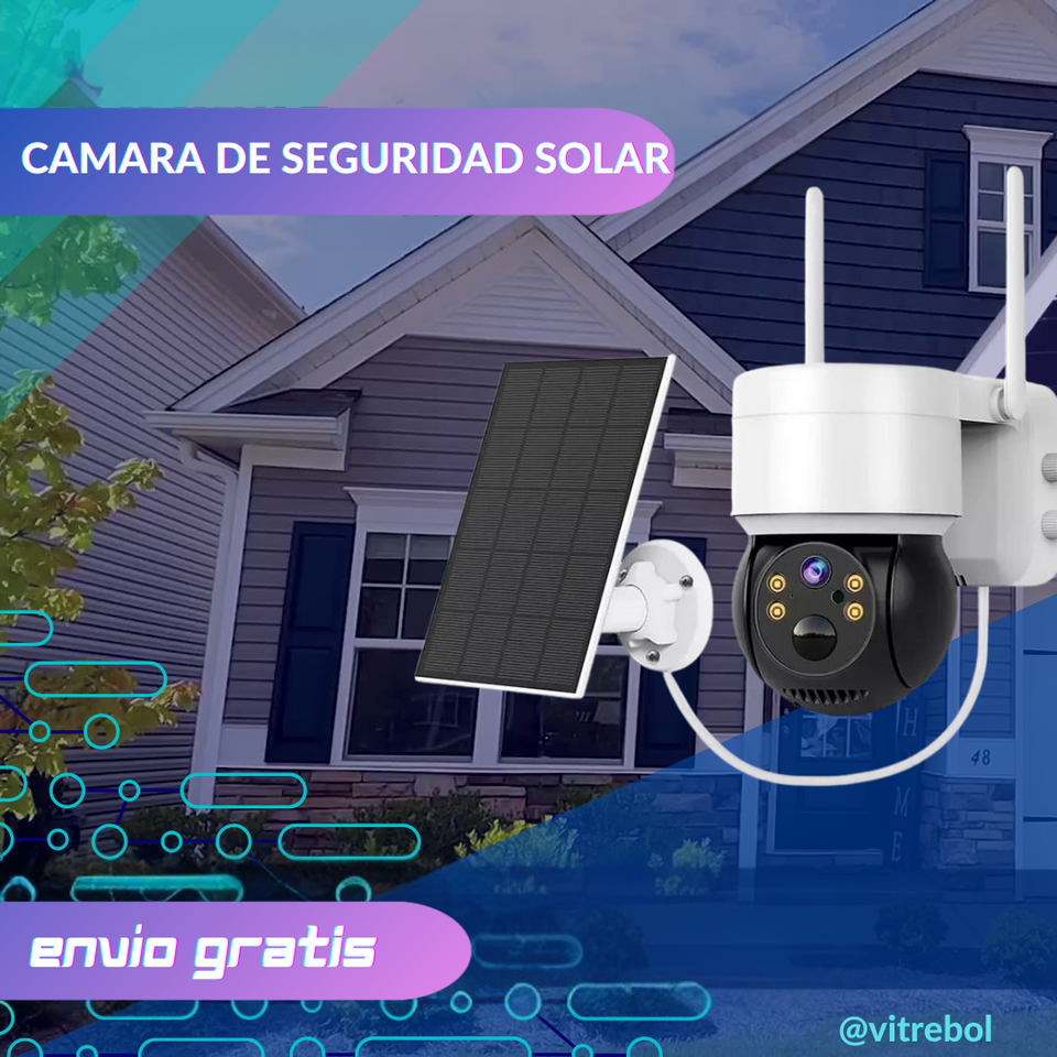 Cámara Inalámbrica - Carga con panel solar. 1080 P