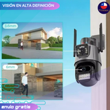 Cámara de seguridad Avanzada con alarma y doble lente full HD - Máxima resolución