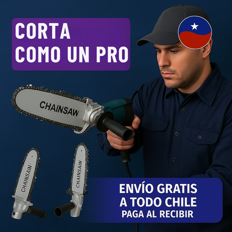 Adaptador de Motosierra con Espada para Esmeril Angular de 4½”