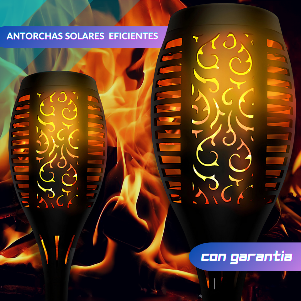 Antorcha de Carga Solar - Pack 4 unidades- 58cm de altura