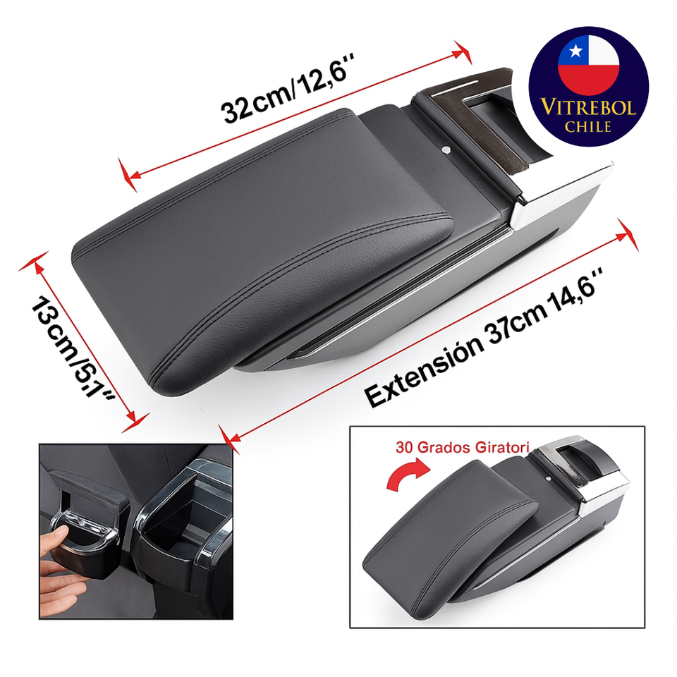 Apoya brazos - 7 puertos USB - ELegancia y Confort