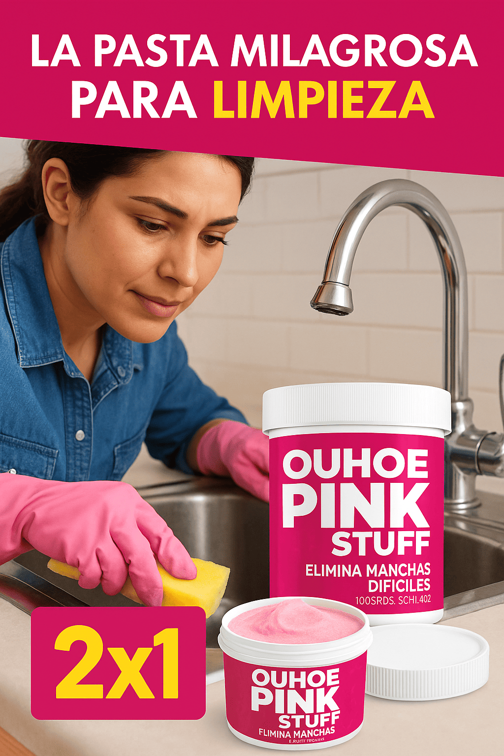2X1 OUHOE PINK STUFF®️ Limpieza Mágica Multiusos