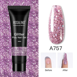 (COMPRAS  2 PACK +1 GRATIS)  Kits de uñas de poligel ROSALIND POLY Nail  GEL 15/30 ml esmalte de uñas