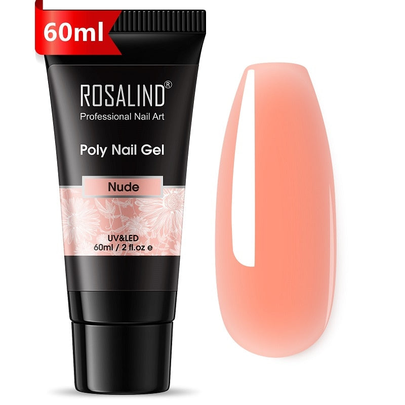 (COMPRAS  2 PACK +1 GRATIS)  Kits de uñas de poligel ROSALIND POLY Nail  GEL 15/30 ml esmalte de uñas