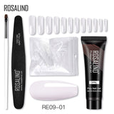 (COMPRAS  2 PACK +1 GRATIS)  Kits de uñas de poligel ROSALIND POLY Nail  GEL 15/30 ml esmalte de uñas