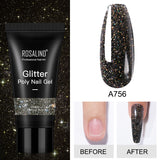 (COMPRAS  2 PACK +1 GRATIS)  Kits de uñas de poligel ROSALIND POLY Nail  GEL 15/30 ml esmalte de uñas