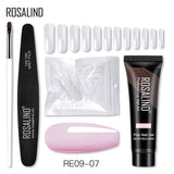 (COMPRAS  2 PACK +1 GRATIS)  Kits de uñas de poligel ROSALIND POLY Nail  GEL 15/30 ml esmalte de uñas