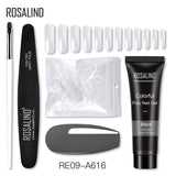 (COMPRAS  2 PACK +1 GRATIS)  Kits de uñas de poligel ROSALIND POLY Nail  GEL 15/30 ml esmalte de uñas