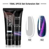 (COMPRAS  2 PACK +1 GRATIS)  Kits de uñas de poligel ROSALIND POLY Nail  GEL 15/30 ml esmalte de uñas