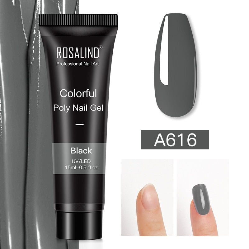(COMPRAS  2 PACK +1 GRATIS)  Kits de uñas de poligel ROSALIND POLY Nail  GEL 15/30 ml esmalte de uñas