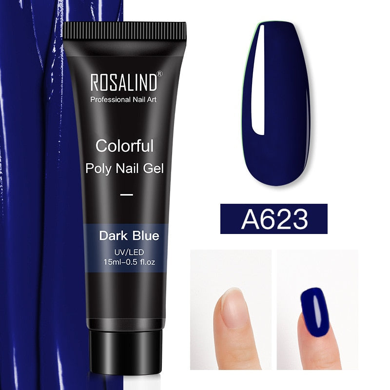 (COMPRAS  2 PACK +1 GRATIS)  Kits de uñas de poligel ROSALIND POLY Nail  GEL 15/30 ml esmalte de uñas