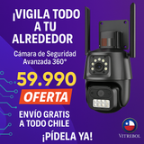 Cámara de seguridad Avanzada con alarma y doble lente full HD - Máxima resolución