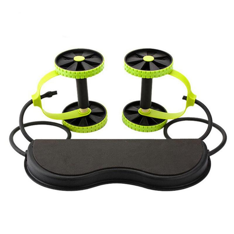 Entrenador de doble músculo Rueda Abdominal Bandas de resistencia - bamascota