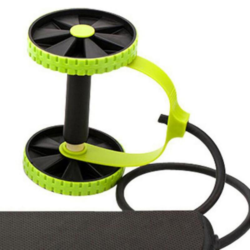 Entrenador de doble músculo Rueda Abdominal Bandas de resistencia - bamascota