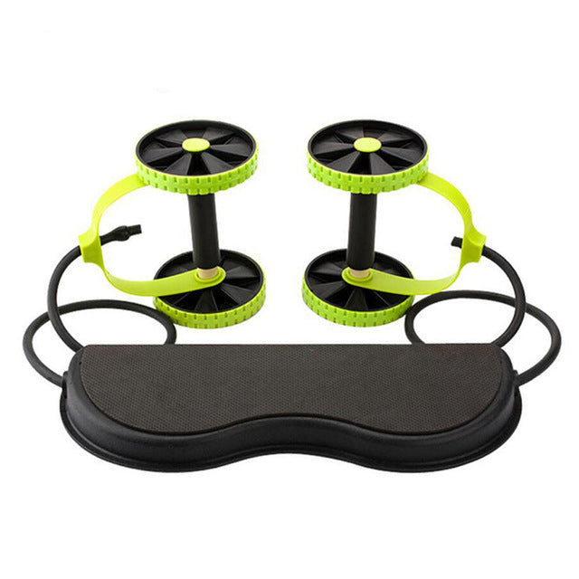 Entrenador de doble músculo Rueda Abdominal Bandas de resistencia - bamascota