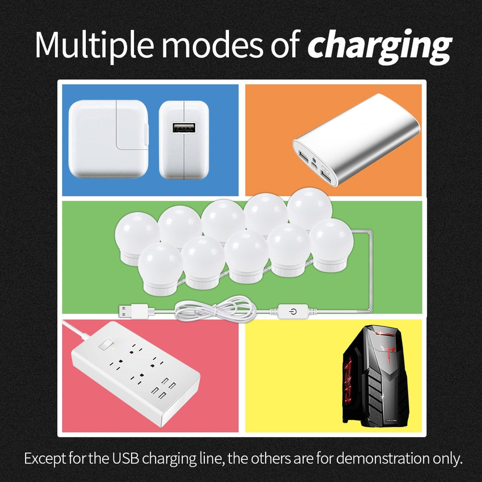 Bombillas de tocador de espejo de maquillaje - bamascota